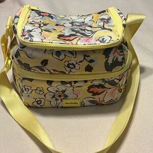 Vera Bradley Yellow and Gray Floral Lunch Bag